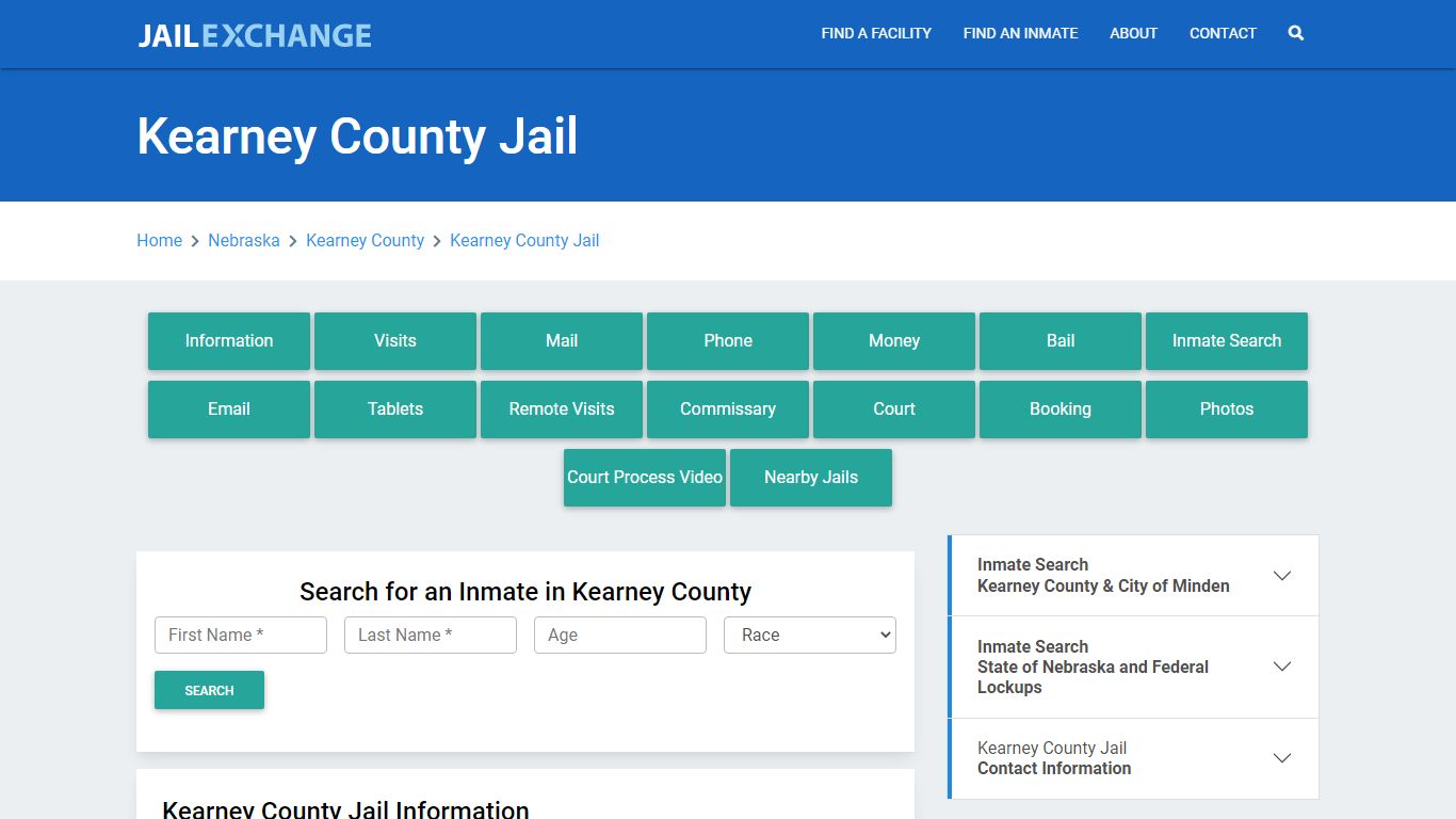 Kearney County Jail Roster Lookup, NE, Inmate Search